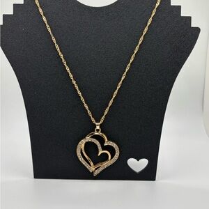 Elegant Gold Heart Pendant Necklace
